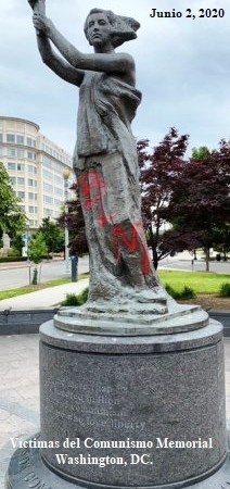 Monumento a las Víctimas del Comunismo en Washington, DC. fue vandalizado.