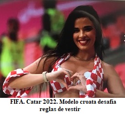 <strong>Modelo croata desafía las reglas en Catar 2022</strong>