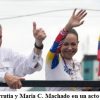 <strong>Premio Sájarov a opositores venezolanos María Corina Machado y Edmundo González.</strong>